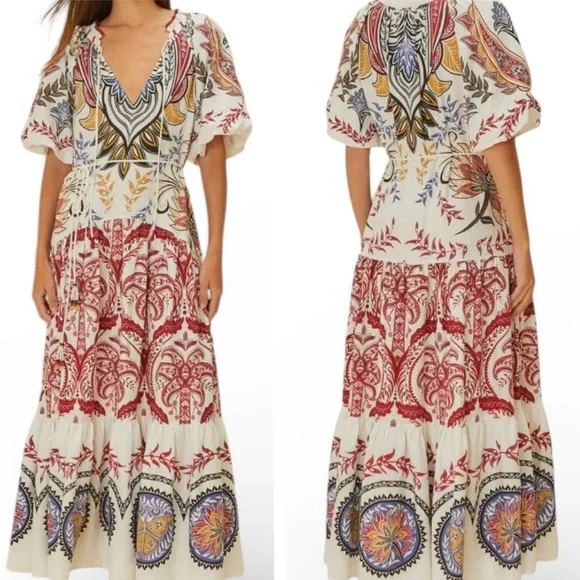Farm Rio Boho Glam Maxi Dress NWT - Picture 1 of 8